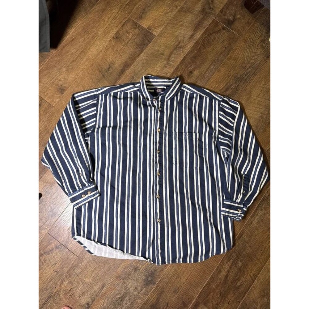 Vtg 90’s Y2K Faded Glory Striped Button Down XL